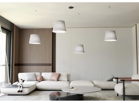 Sospensione 4 Luci Iside Con Fermacavi E Paralumi Grigio