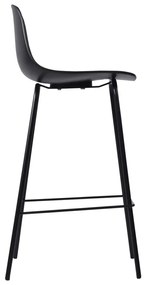 Sgabello da bar in plastica nera 92,5 cm Whitby - Unique Furniture