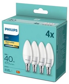 SET 4x Lampadina LED Philips B35 E14/5W/230V 2700K
