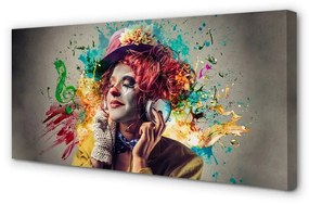 Quadro su tela Note di clown vernice 100x50 cm