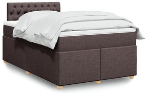 Giroletto A Molle Con Materasso Marrone Scuro 120x190cm Tessuto /