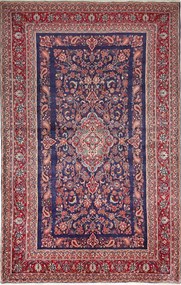 Hamedan Tappeto persiano 330 x 220 Blu (Iran) Annodato A Mano