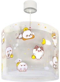 Dalber 41762E - Lampadario per cameretta KAWAII FRIENDS 1xE27/15W/230V grigio