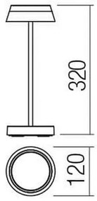 Redo 90309 - Lampada da tavolo LED dimmerabile ILUNA LED/2,5W/5V 3000 mAh IP65 verde