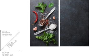 Set di copri fornelli in vetro temperato 2 pz 30x52 cm Basil – Allstar