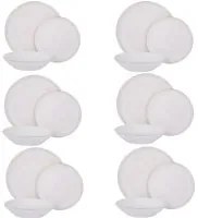 Servizio 18 pezzi tavola porcellana bordo oro Doreline