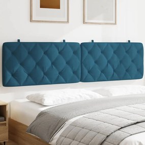 Cuscino Testiera Blu 200 Cm İn Velluto /