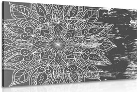 Stampa su tela – Texture Mandala in bianco e nero