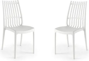 Sedia bianca impilabile - interni ed esterni LILA 2 sedie