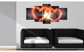 Quadro  Fiamma d'amore  Colore Arancione, Dimensioni e Misure 200x100