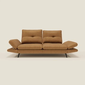 Ardex Divano 3 posti con schienali traslanti e braccioli regolabili in morbido tessuto impermeabile T06 ocra