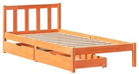 Letto senza materasso marrone cera 90x190 cm in legno di pino