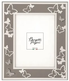 Bongelli Preziosi portafoto moderno con decoro farfalle col. grigio