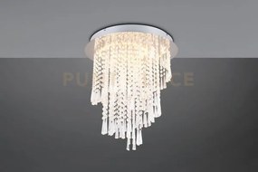 Pomp plafoniera grande led 30w 4000lm, 2700 - 6500k metallo cromato...