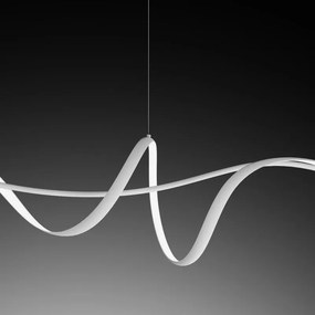 Lampadario LED design Carola bianco, luce naturale 2600 lumen, NOVECENTO