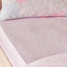 Lenzuolo con angoli per bambini rosa in microfibra per letto singolo/per materassi alti 90x190 cm Soft as a Cloud – Catherine Lansfield