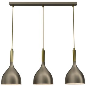Lampadario a sospensione con filo NOAK 3xE27/15W/230V ottone/oro