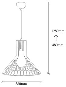 Opviq Lampada a sospensione Fellini MR-757, nera, metallo, Ø 38 cm