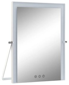 Specchio LED Touch da Tavolo DKD Home Decor Metallo Bianco (30 x 2 x 40 cm)