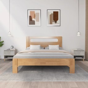 Comodini 2 pz grigio cemento 50x46x50 cm in legno multistrato