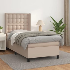 Giroletto A Molle Con Materasso Cappuccino 80x200 Cm Similpelle /