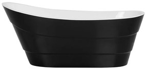 Vasca da bagno freestanding ovale nera e bianca 170 x 73 cm BUENAVISTA Beliani