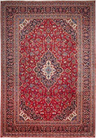 Kashan Tappeto persiano 380x270 Rosso (Iran) Annodato A Mano