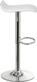 Set di sedie da bar bianca in imbottito con altezza regolabile 2 pz (altezza della seduta 63 cm) – Casa Selección