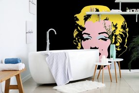 Carta da parati – Pop art Marilyn Monroe su sfondo nero