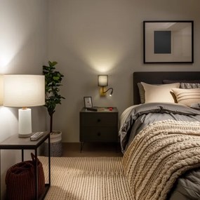 Brilagi - Applique a LED NUBILA WOOD 1xE27/25W/230V + LED/3W quercia/nero