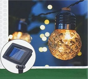 Catena solare a LED per esterni  10xLED/1,2V 300 mAh 2,2 m IP44