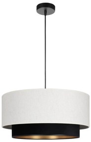 Lampadario a cavo NATIA 1xE27/60W/230V bianco/nero