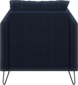 Poltrona blu scuro con rivestimento in ciniglia Freya – Ropez