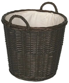 Cestino in vimini per legno con manici 50x48 cm