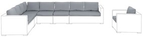 Set di fodere color grigio per cuscini del divano XXL Beliani