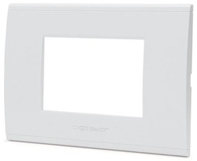 Placca 3 moduli 503 in plastica bianca compatibile anche con BTicino Livinglight