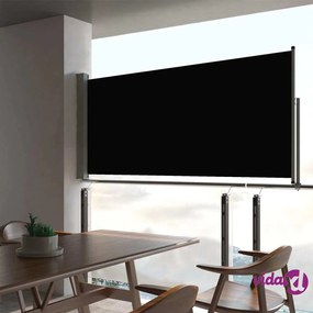vidaXL Tenda Laterale Retrattile per Patio 60x300 cm Nero