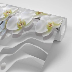 Carta da parati – Orchidea su sfondo astratto