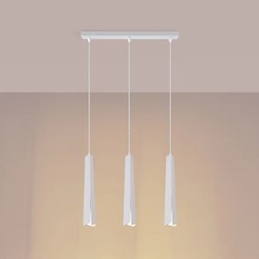 Sollux SL.1399 - Lampadario a sospensione con filo PRYSM 3xG9/8W/230V bianco