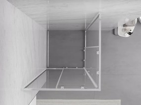 Mexen Exo cabina doccia quadrata scorrevole 100 x 100 cm, trasparente, cromo - 8111-100-100-01-00