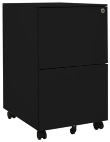 Schedario Mobile Nero 39x45x67 Cm İn Acciaio /