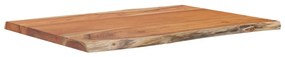 Tavolino 50x40x2,5 cm in legno massello di acacia bordi vivi