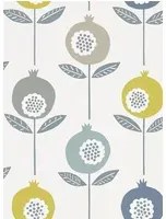 Scion Carta da parati Pepino - Limeade/ Hemp/ Glacier