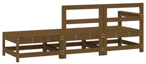 Set salotto da giardino 3 pz miele in legno massello di pino