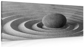 Stampa su tela – Pietra meditativa in bianco e nero