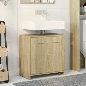 Mobile lavabo bagno rovere sonoma 60x33x60 cm legno multistrato