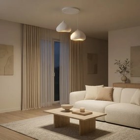 Brilagi - Lampada a sospensione con cavo WABI SABI 2xE27/40W/230V Ø 45 cm, bianco