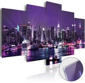 Quadri su vetro acrilico  Purple Sky [Glass]  Colore Rosa, Dimensioni e Misure 100x50