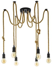 Eglo 43195 - Lampadario a sospensione con filo RAMPSIDE 6xE27/28W/230V ragno