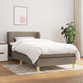 Giroletto A Molle Con Materasso Tortora 90x190 Cm İn Tessuto /